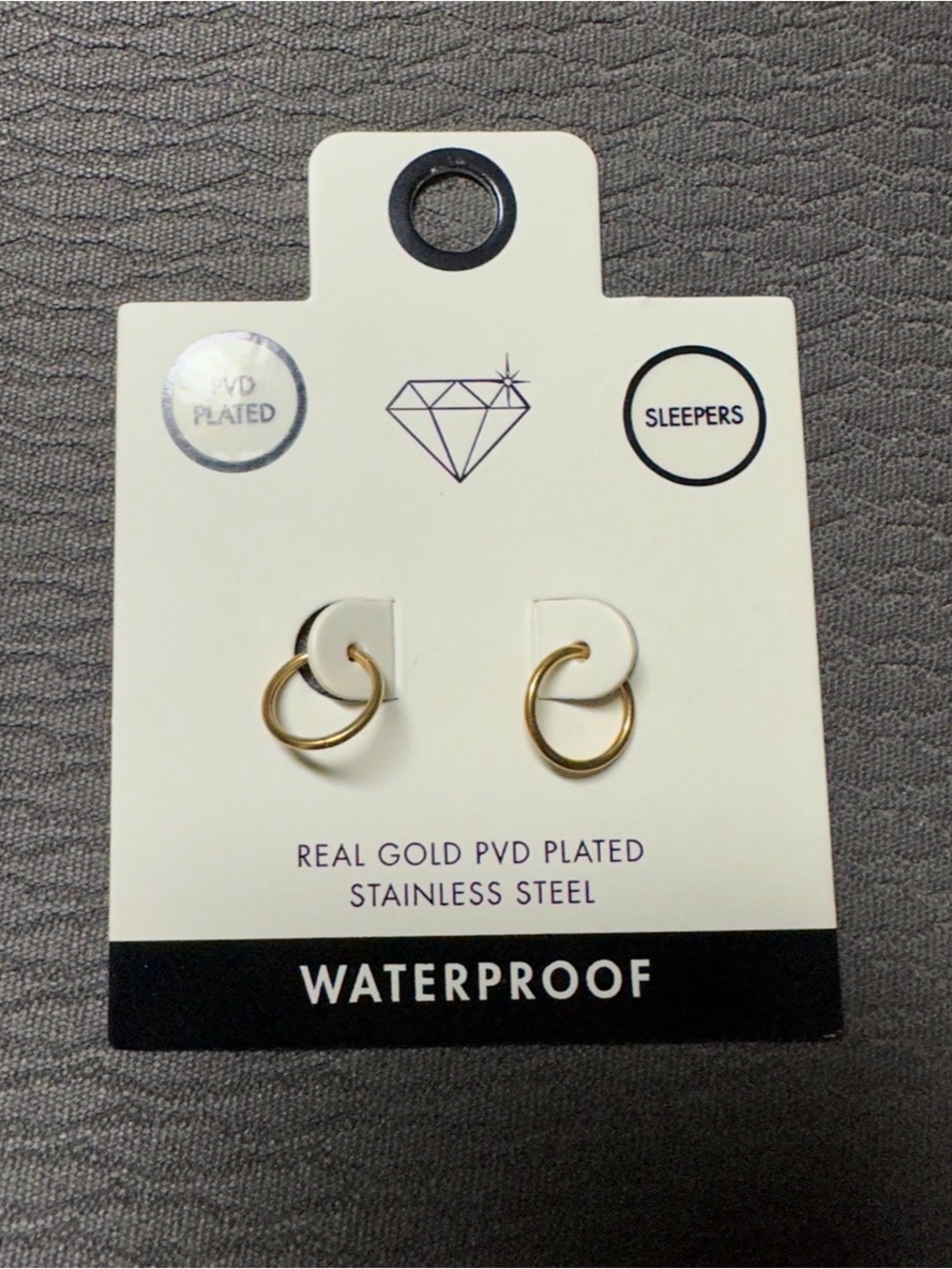 Gold Double Hoop Sleepers - Real Gold PVD Plated Stainless Steel